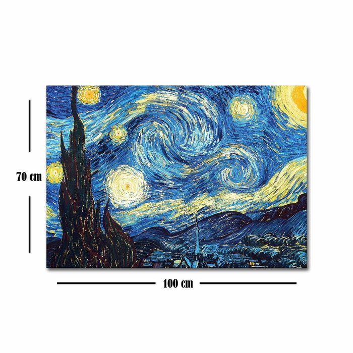 Wallity Lienzo Decorativo La noche estrellada de Vincent van Gogh 70 x 100 cm Wallity Lienzo Decorativo La noche estrellada de Vincent van Gogh 70 x 100 cm